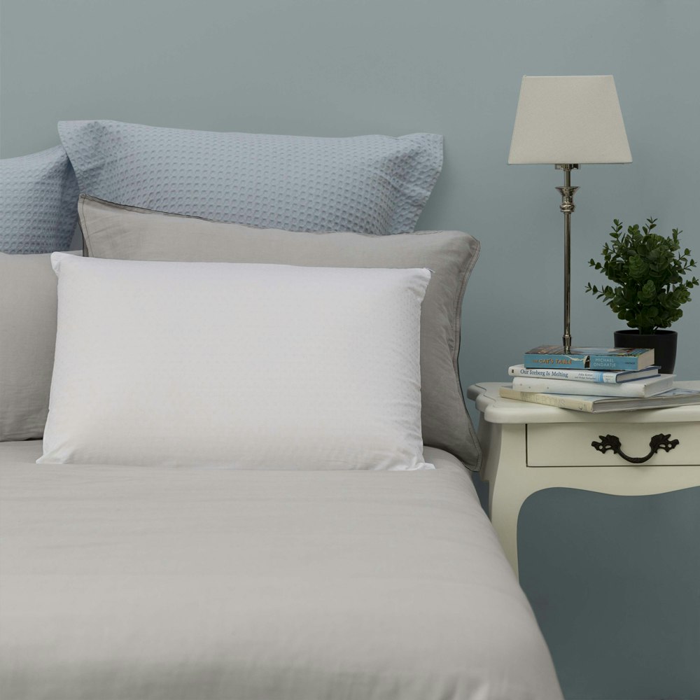 John Cotton Classic Talalay Latex Pillow Medium Profile Lifestyle