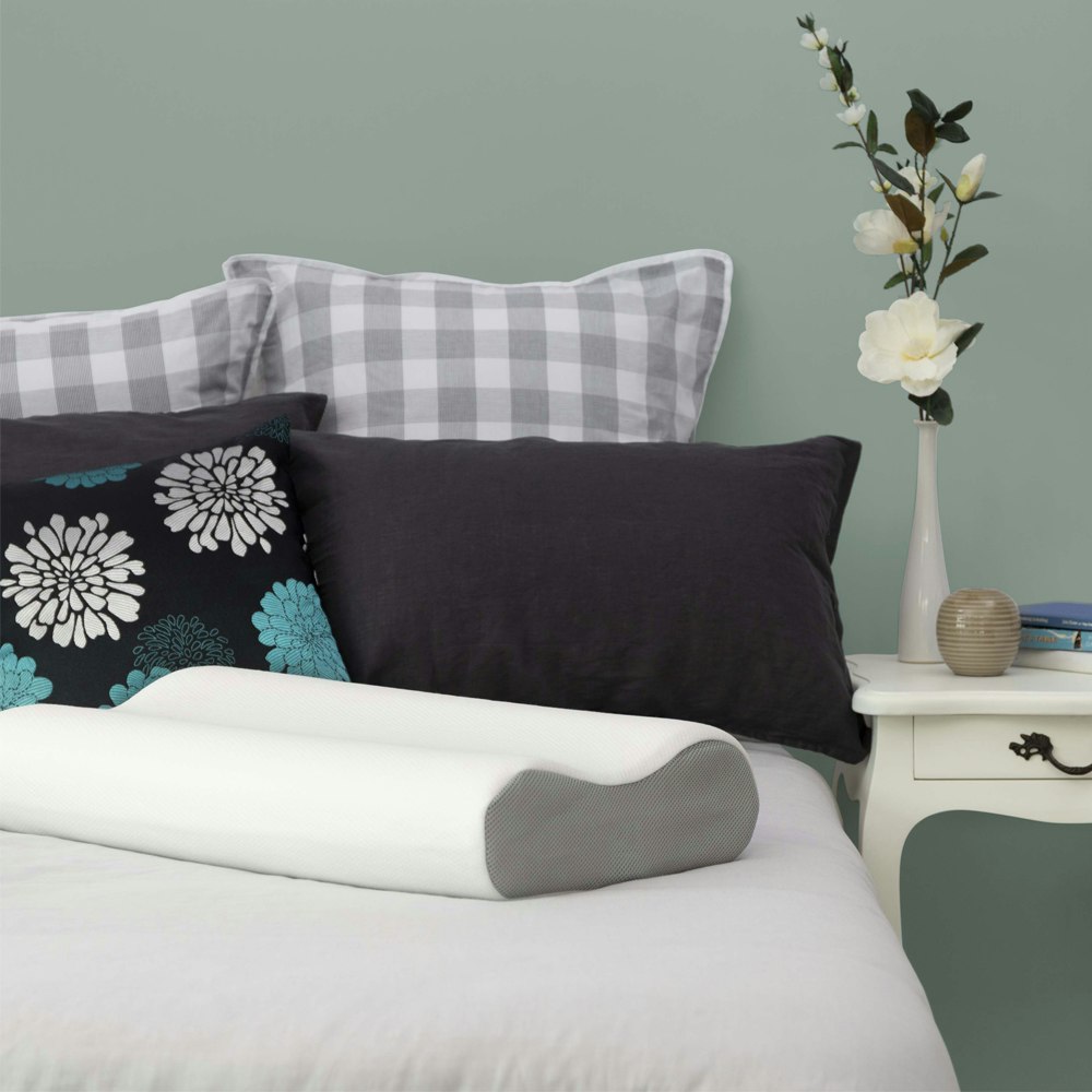 John Cotton Classic Memory Foam Pillow Dual Contour Profile Lifestyle