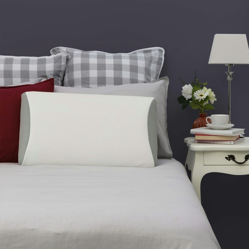 John Cotton Classic Memory Foam Pillow High Profile Lifestyle