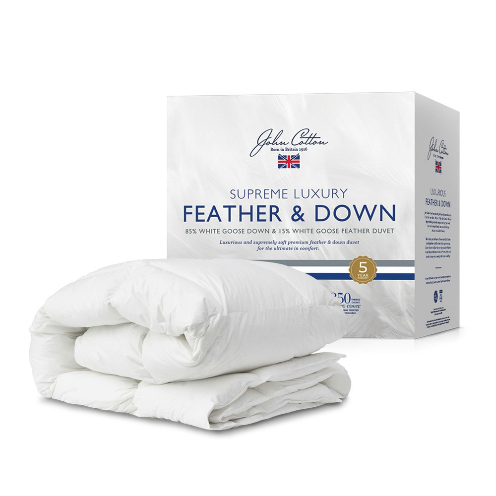 ohn Cotton Supreme Luxury 85% White Goose Down & Feather Quilt Catalog