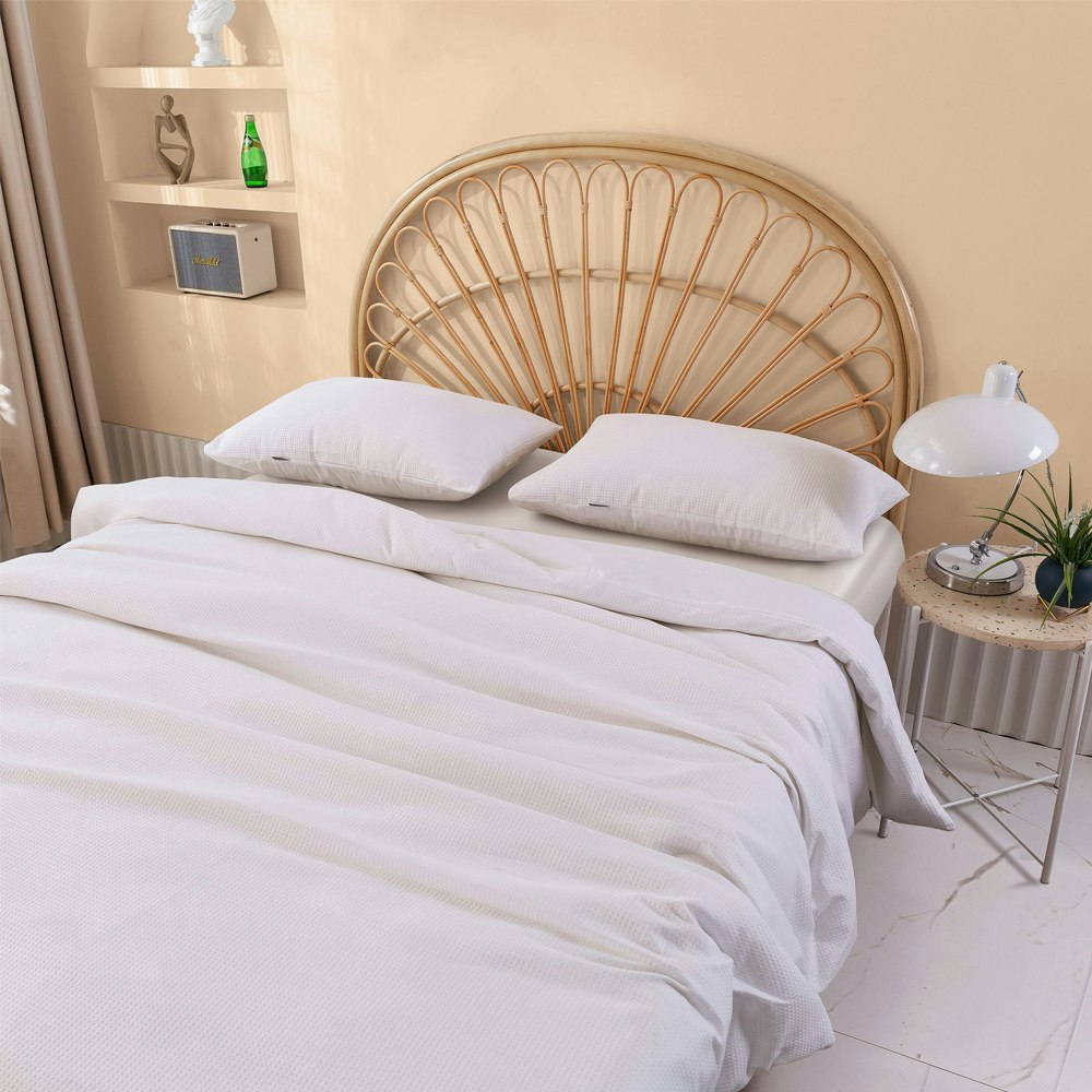 Dreamaker Justine Cotton Waffle Quilt Cover Set