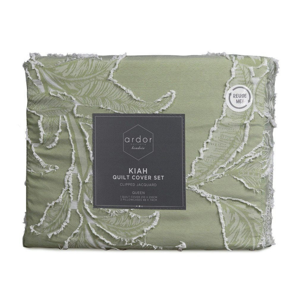 Ardor Boudoir Kiah Clipped Tufted Jacquard Quilt Cover Set