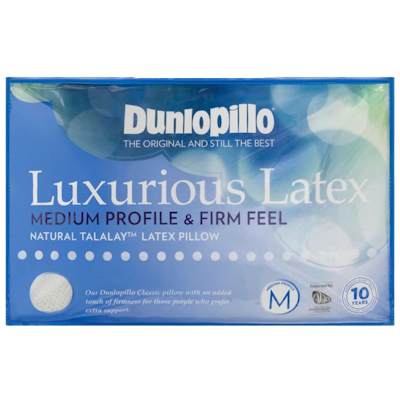 Dunlopillo Luxurious Latex Pillow Medium Profile and Firm Feel
