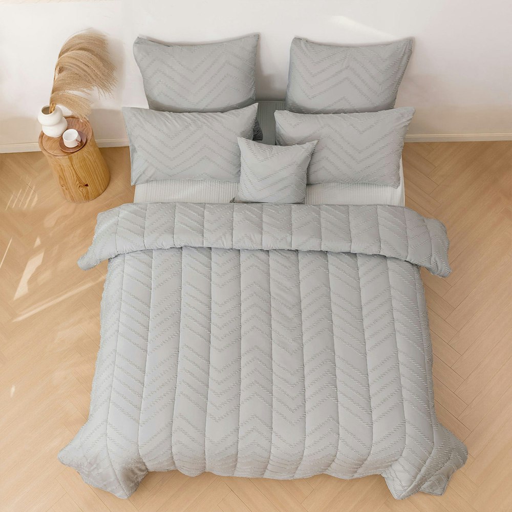 Dreamaker Lennox Chevron 6 Piece Comforter Set 2