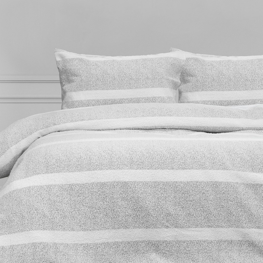 Ardor Boudoir Liam Chenille Stripe Quilt Cover Set