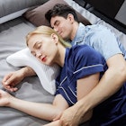 SleepLabs Arm Arch Contoured Memory Foam Pillow with Pillowcase Lifestlye Image