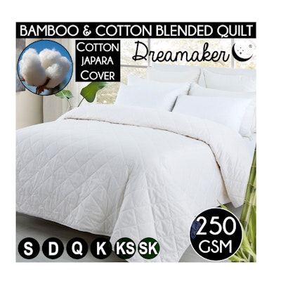 Lightweight Natural Bamboo Cotton Blend Summer Quilt Thumbnail