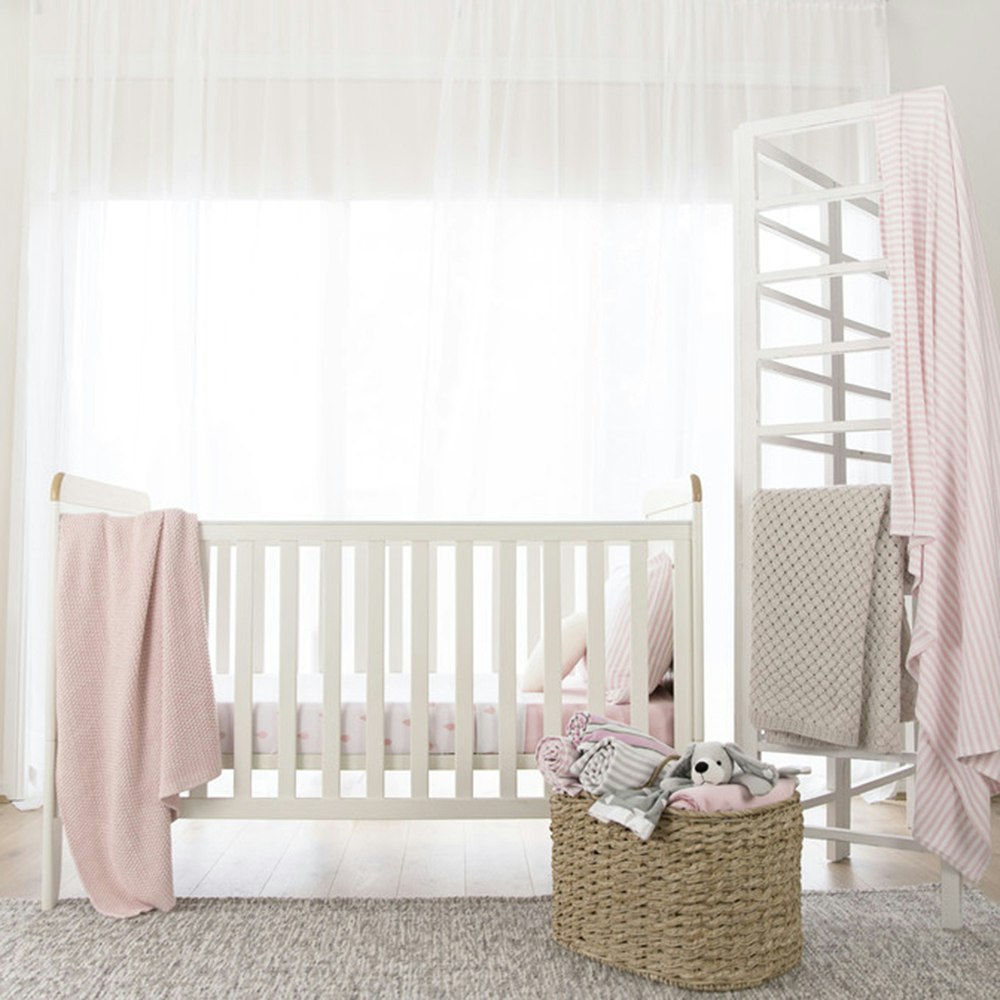 Lil Fraser Collection 2 Piece Baby Fitted Cot Sheet Set Pink