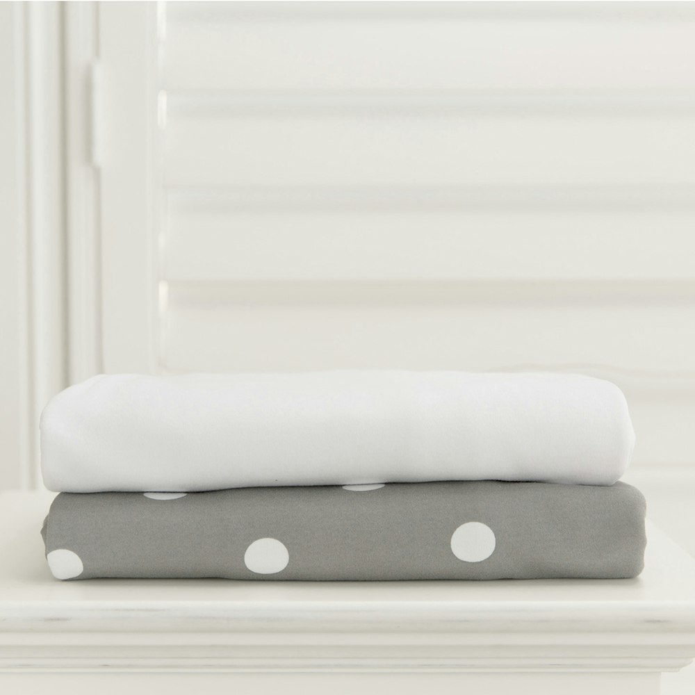 Lil Fraser Collection 2 Piece Baby Fitted Cot Sheet Set Dot