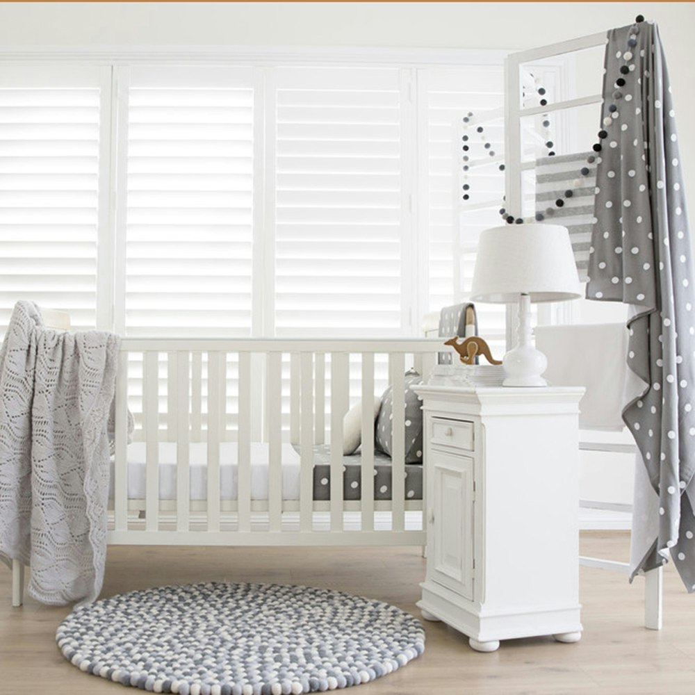 Lil Fraser Collection Baby Fitted Cot Sheet Bedding Grey