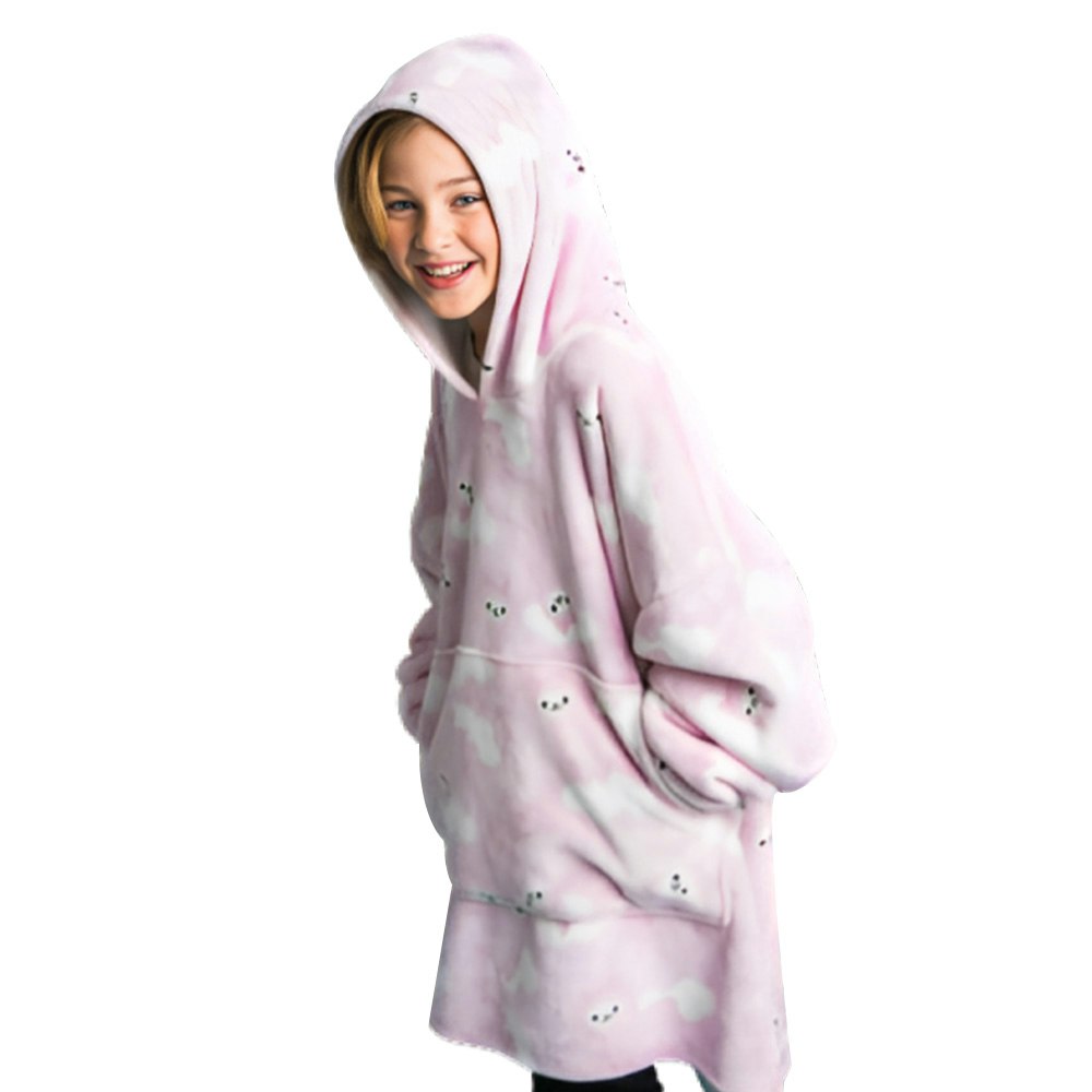 UGGOWEAR Giant Hoodie Llama Face Light Pink Kids