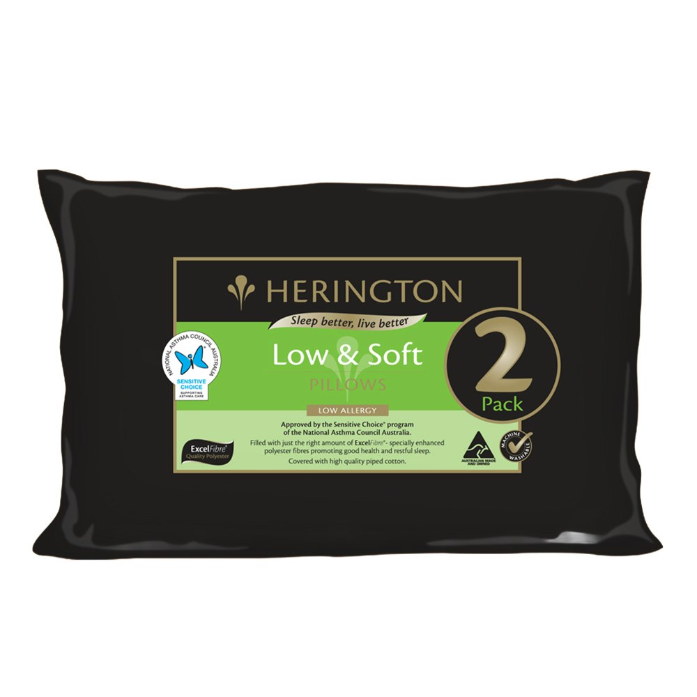 Herington Non Gusseted Pillow Low and Soft 