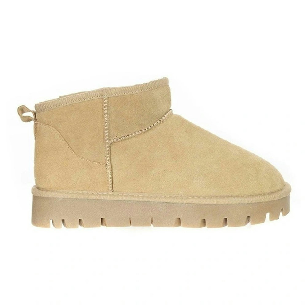 Uggaroo Beige Lucie Mini Platform Slipper Boots Womens