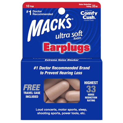 Mack's Safe Sound Ultra Soft Foam Ear Plugs 10 Pairs N