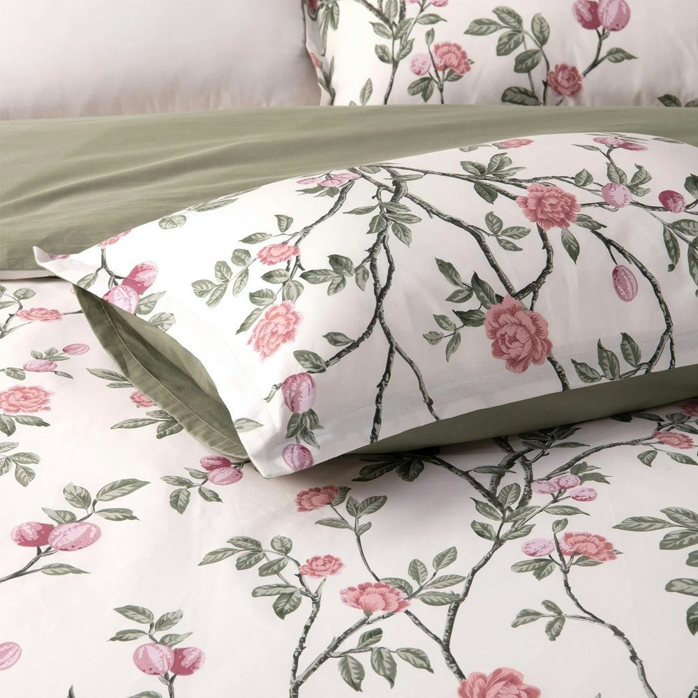 Dreamaker Magnolia 100% Cotton Reversible Quilt Cover Set
