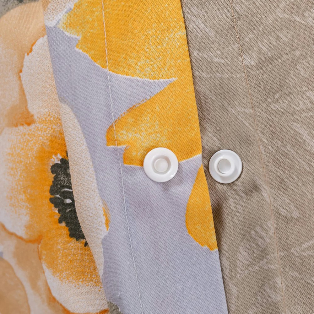 Dreamaker Marigold 100% Cotton Reversible Quilt Cover Set
