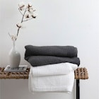 Logan and Mason Cotton Waffle Blanket Lifestyle 1