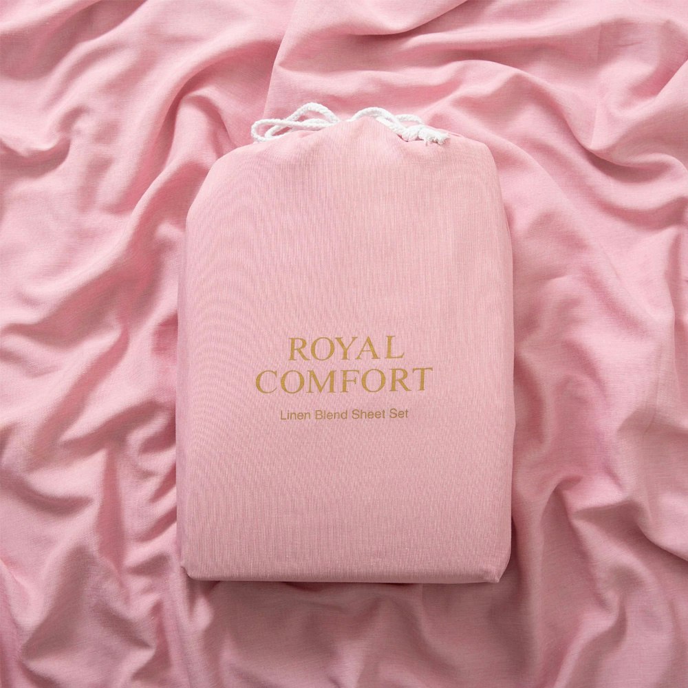 Royal Comfort Ultra Soft Linen Blend Sheet Set Mauve