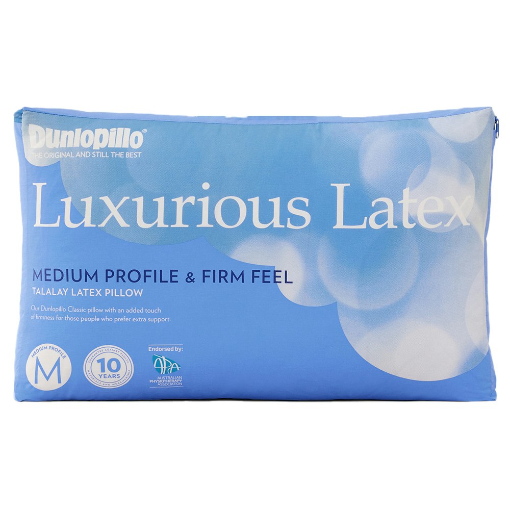 Dunlopillo Luxurious Latex Pillow Medium Profile and Firm Feel