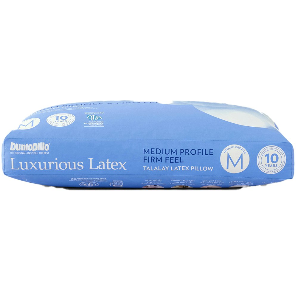 Dunlopillo Luxurious Latex Pillow Medium Profile and Firm Feel