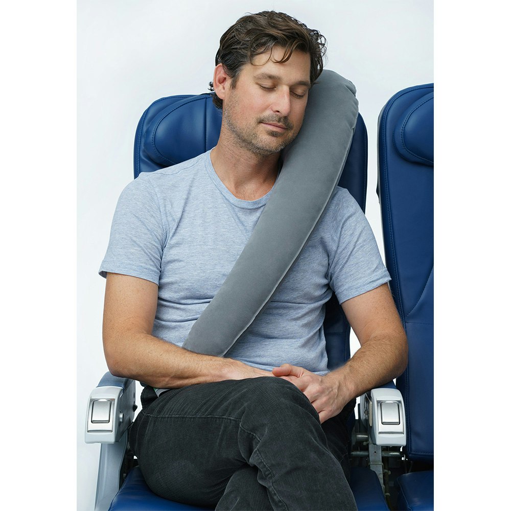 Travelrest Utimate Inflatable Travel Pillow Grey Plane