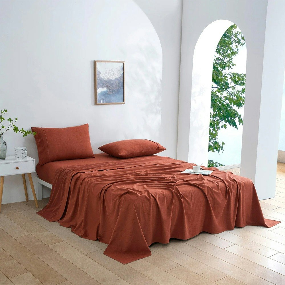Dreamaker 130GSM Polyester Micro Flannel Sheet Set