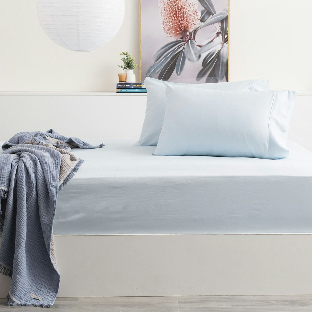 Park Avenue 500 Thread Count Bamboo Cotton Combo Set Mid Blue