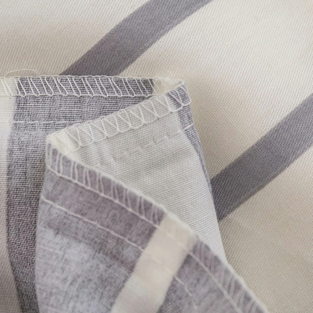 Dreamaker Miller Stripe 100% Cotton Reversible Quilt Cover Set