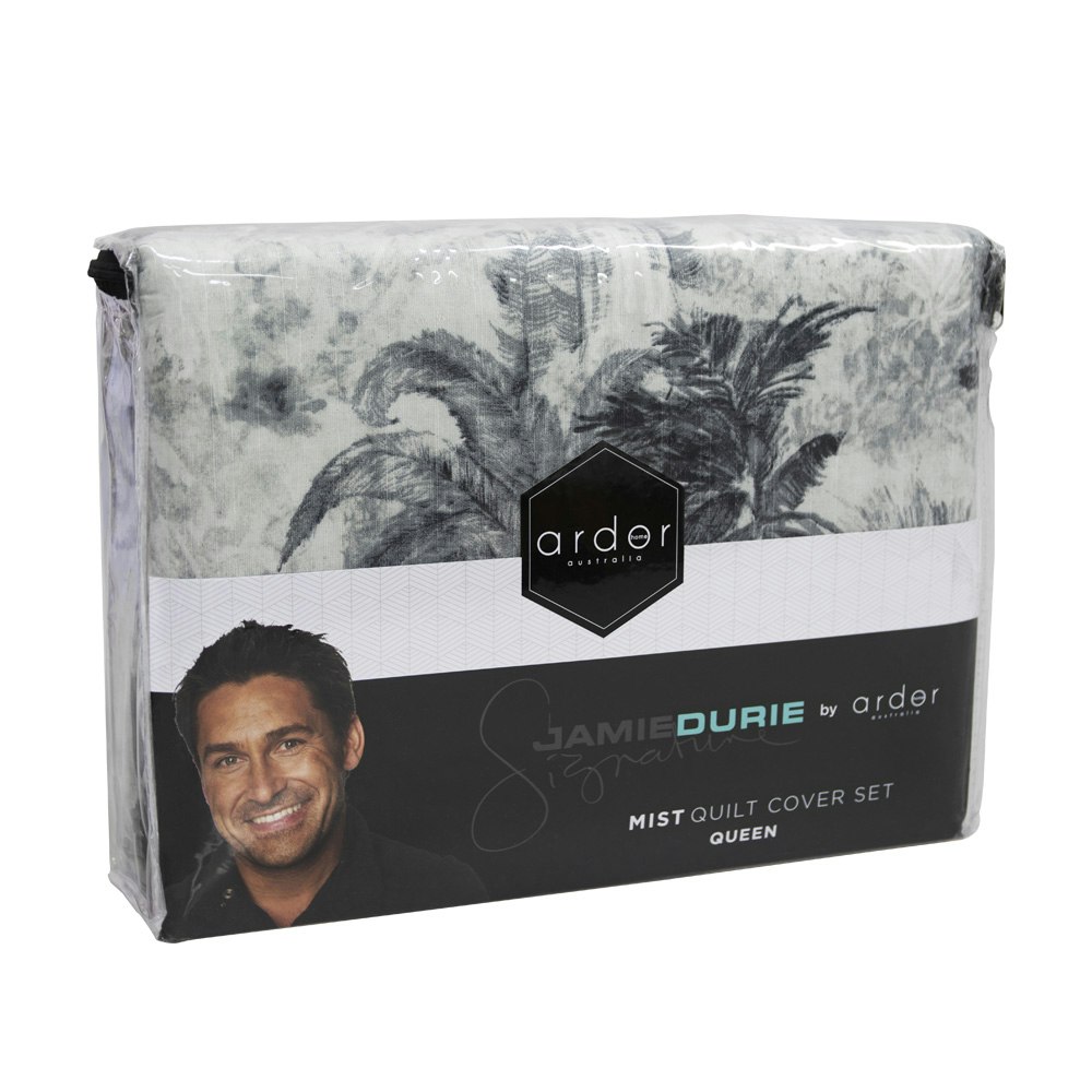 Jamie Durie by Ardor 100% Cotton Mist Quilt Cover Set Packaging