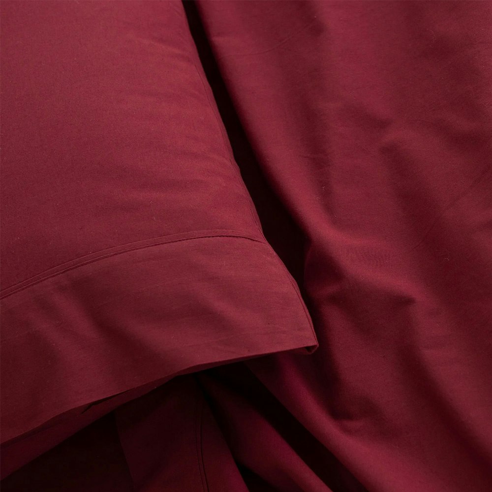 Royal Comfort Vintage Wash 100% Cotton Sheet Set Mulled Wine