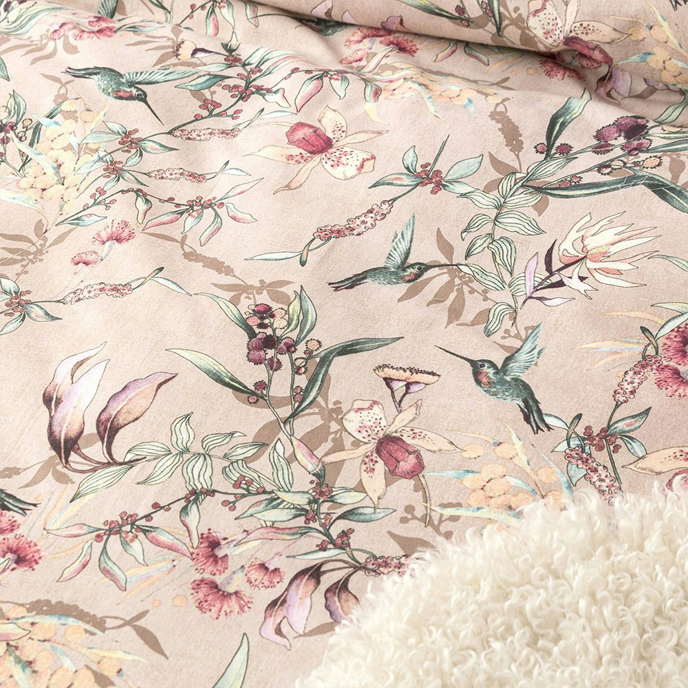 Park Avenue Native Egyptian Cotton Flannelette Quilt Cover Set Floral Design