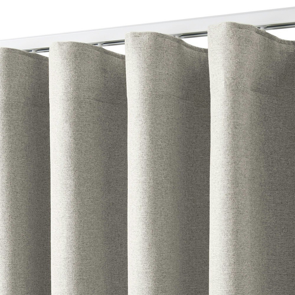Cadence and Co. Bennett Faux Linen S-Fold Curtain Natural 2