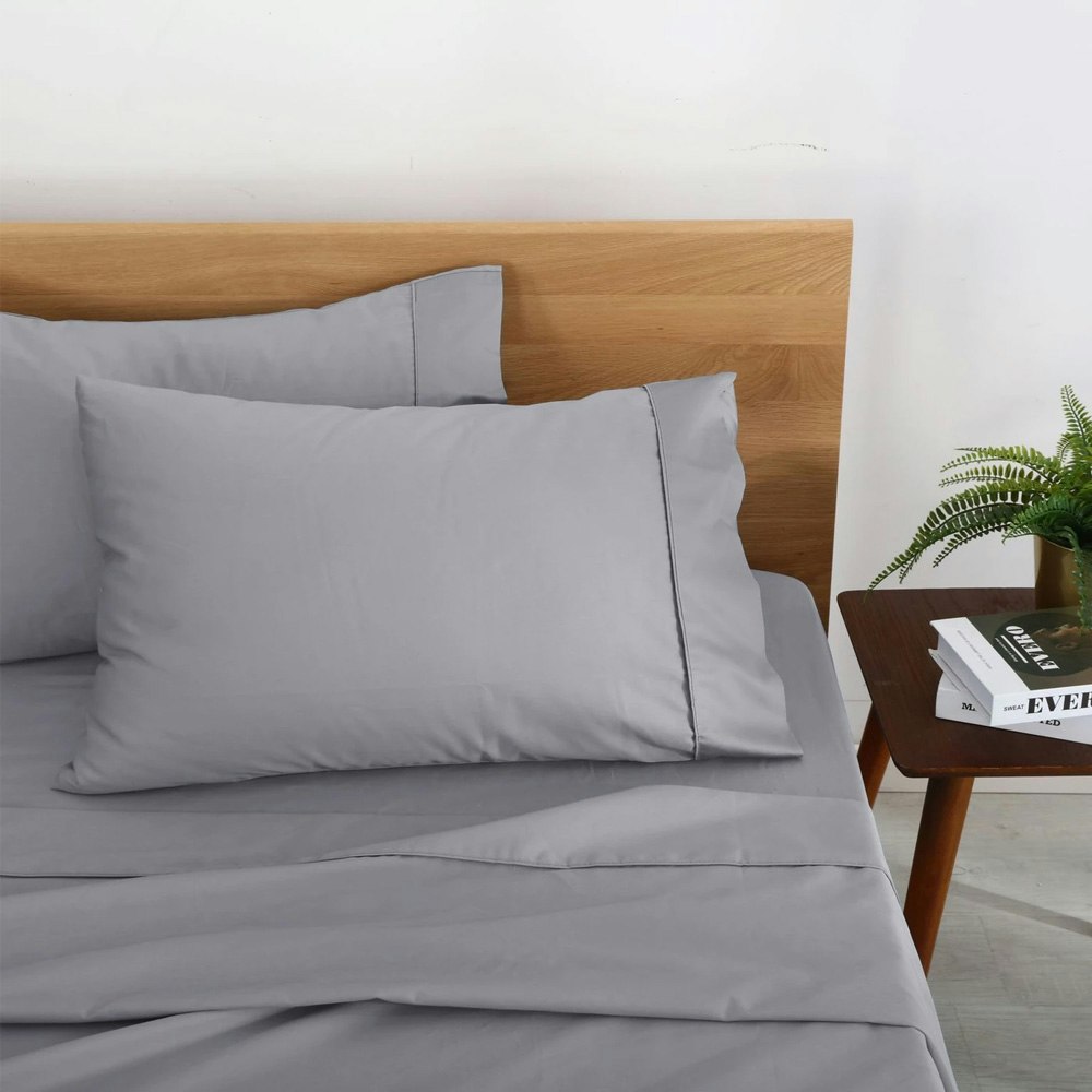 Natural Home Organic Cotton Sheet Set Dove Grey