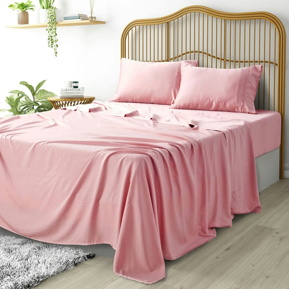 Natural Home Luxurious Tencel Sheet Set Blush