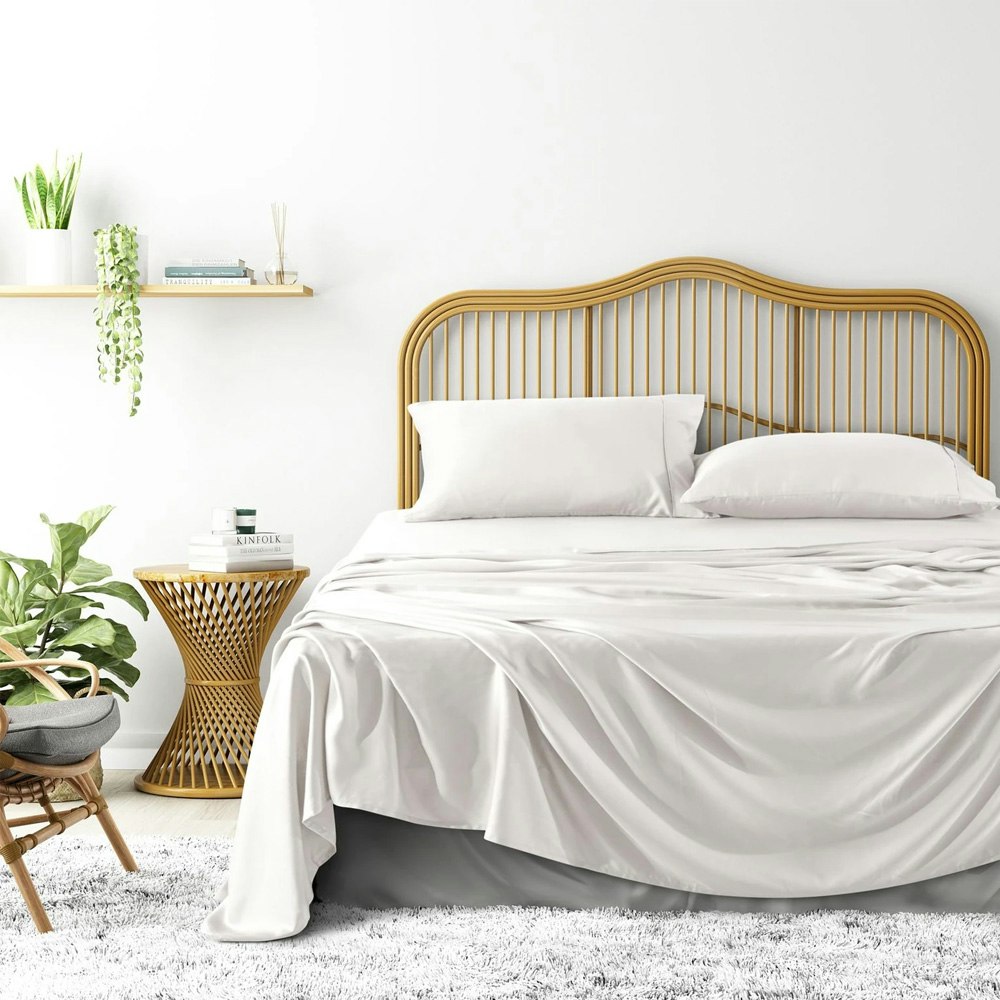 Natural Home Luxurious Tencel Sheet Set White