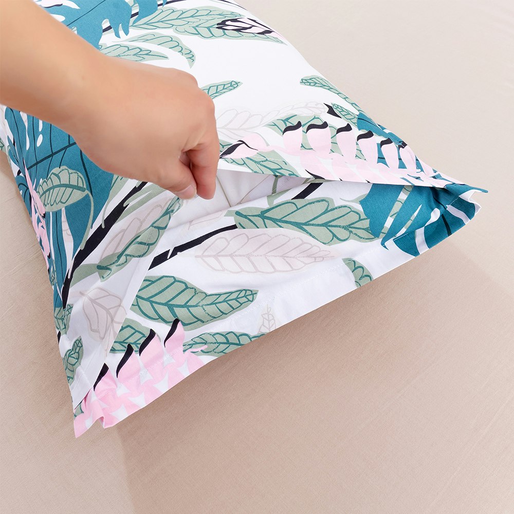 Dreamaker Cotton Printed Natural Quilt Cover Set Pillowcase