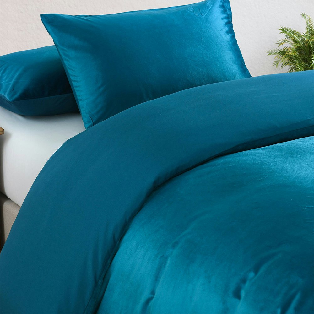Royal Comfort Velvet Quilt Cover Set Navy 2