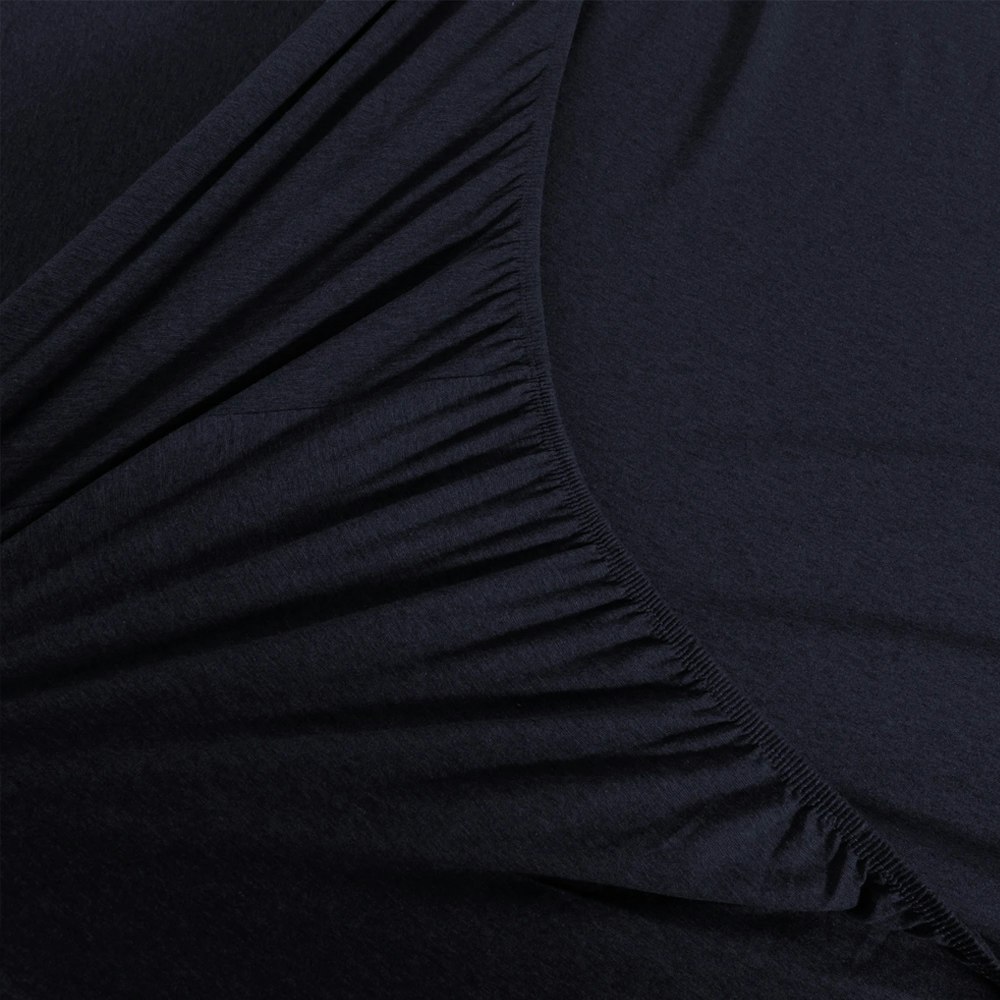 Dreamaker Cotton Jersey Fitted Sheet Navy