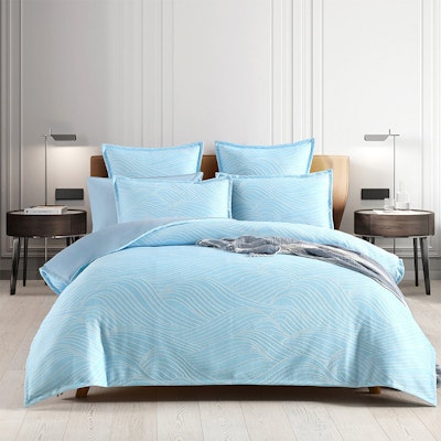 Renee Taylor Oscillate Jacquard Quilt Cover Set