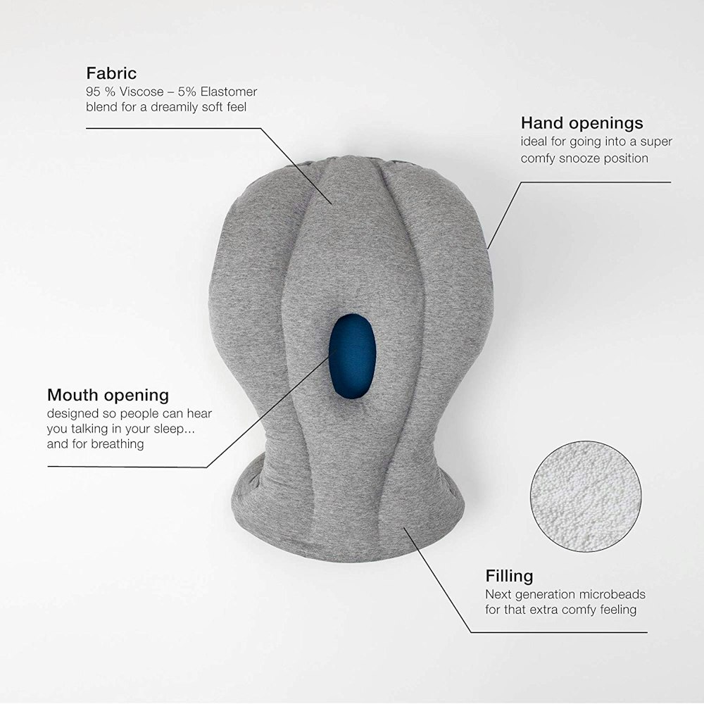 OstrichPillow Original Travel Pillow Features