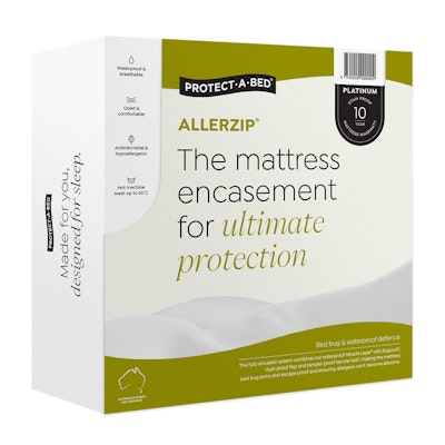 Protect-A-Bed Allerzip Smooth Anti-Allergy Fully Encased Waterproof Mattress Protector