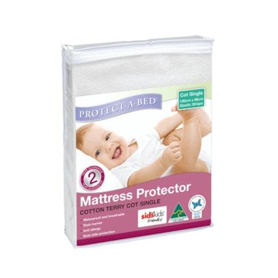 Protect A Bed Cotton Terry Cot Mattress Protector with Elastic Straps