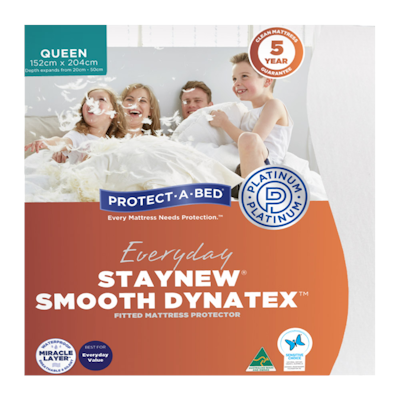 Protect-A-Bed Everyday Smooth Polyester Fitted Waterproof Mattress Protector Packaging