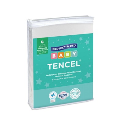 Protect A Bed Tencel Fitted Bassinet Mattress Protector - Standard
