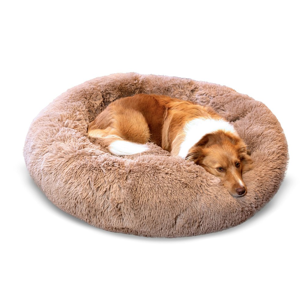 Paw Paws Non Slip Plush Faux Fur Pet Donut Bed