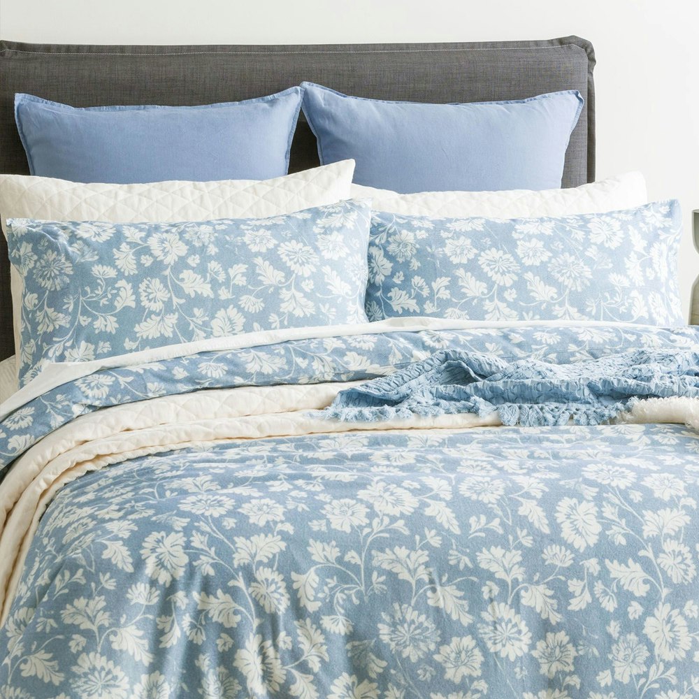 Park Avenue Perry 175 GSM Egyptian Cotton Flannelette Quilt Cover Set