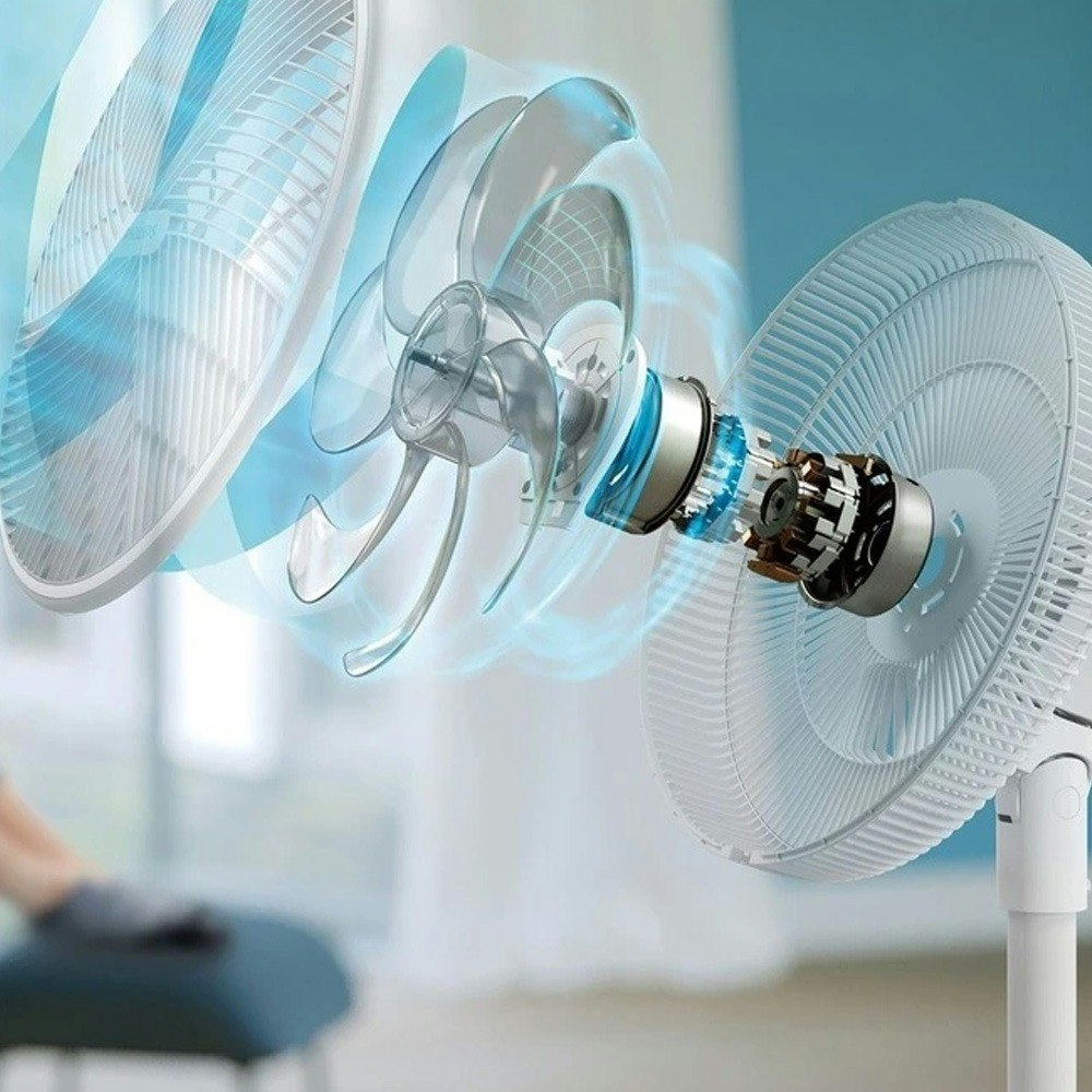 Philips Series 2000 White Pedestal Fan Silent Wings Technology