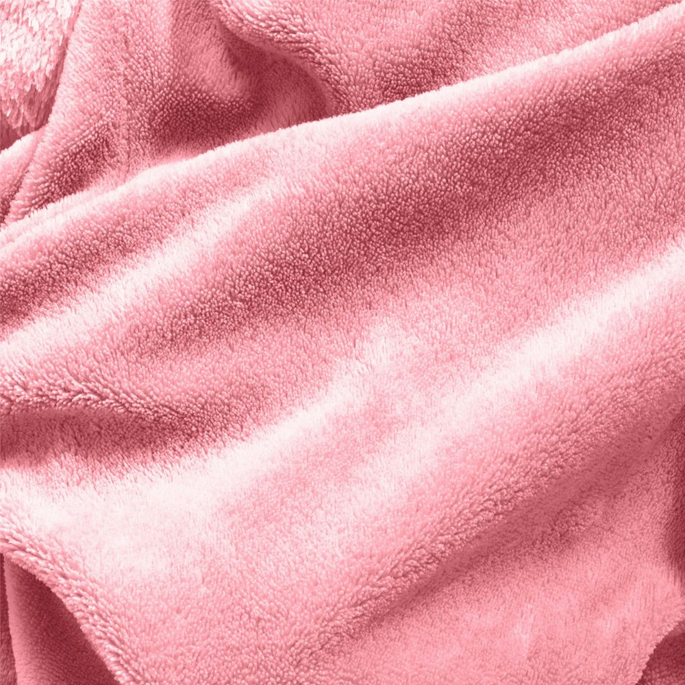 Royal Comfort Reversible Coral Fleece Snug Pink Hoodie Nightwear