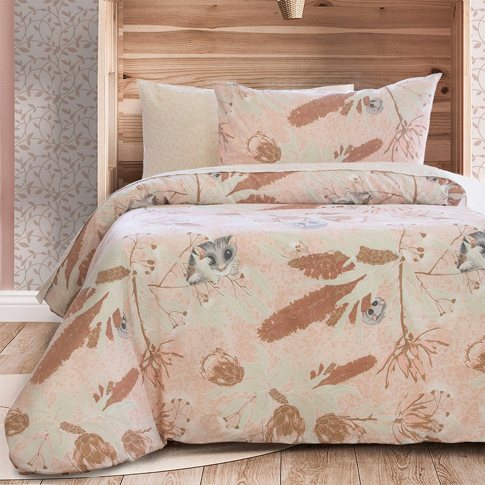 Jelly Bean Kids Pink Bush Baby Quilt Cover Set 2