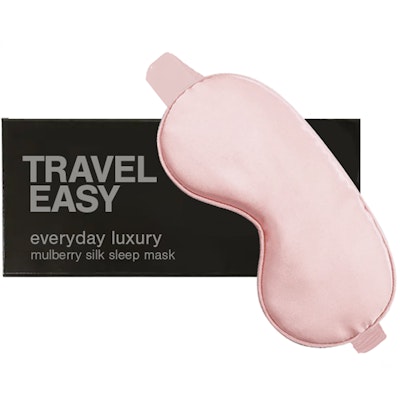 Travel Easy Luxurious Mulberry Silk Dirty Pink Sleep Mask 